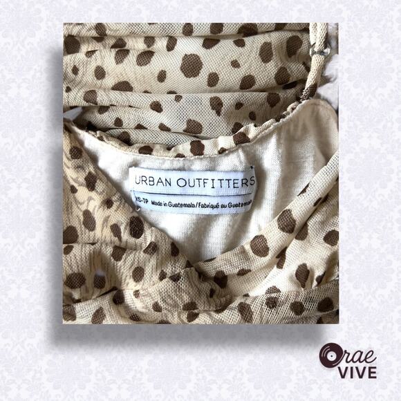 Urban Outfitters Ruched Animal Print Mini Dress XS - Picture 3 of 5
